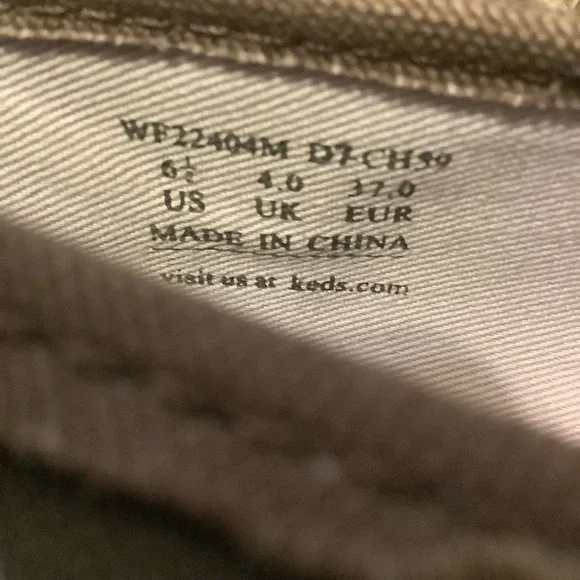 Keds Brown and Pink Flats with Striped Lace Print Design/ Size 6.5 - Picture 13 of 13